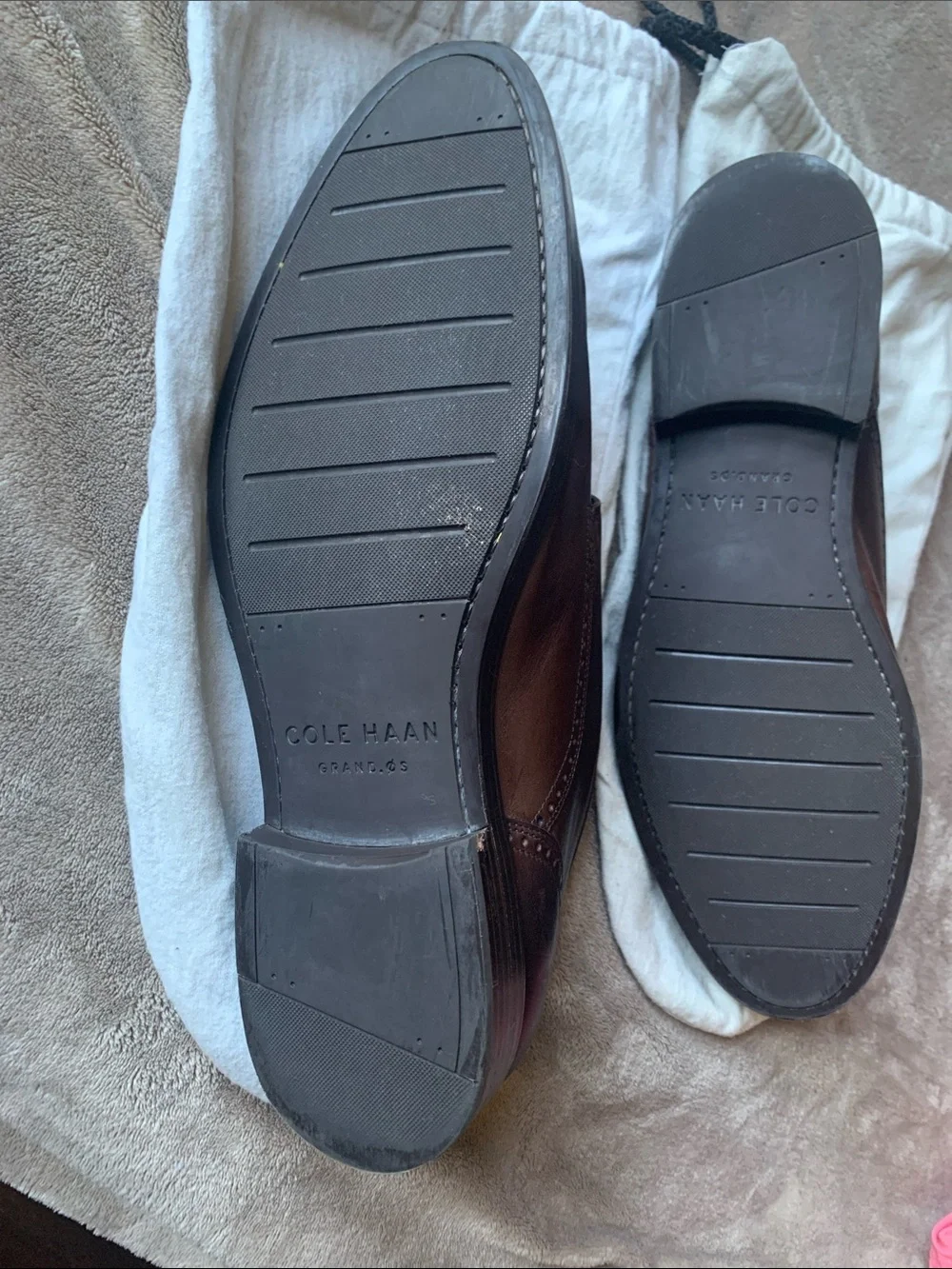 Cole Haan Brown Leather Double Monk Strap Oxfords